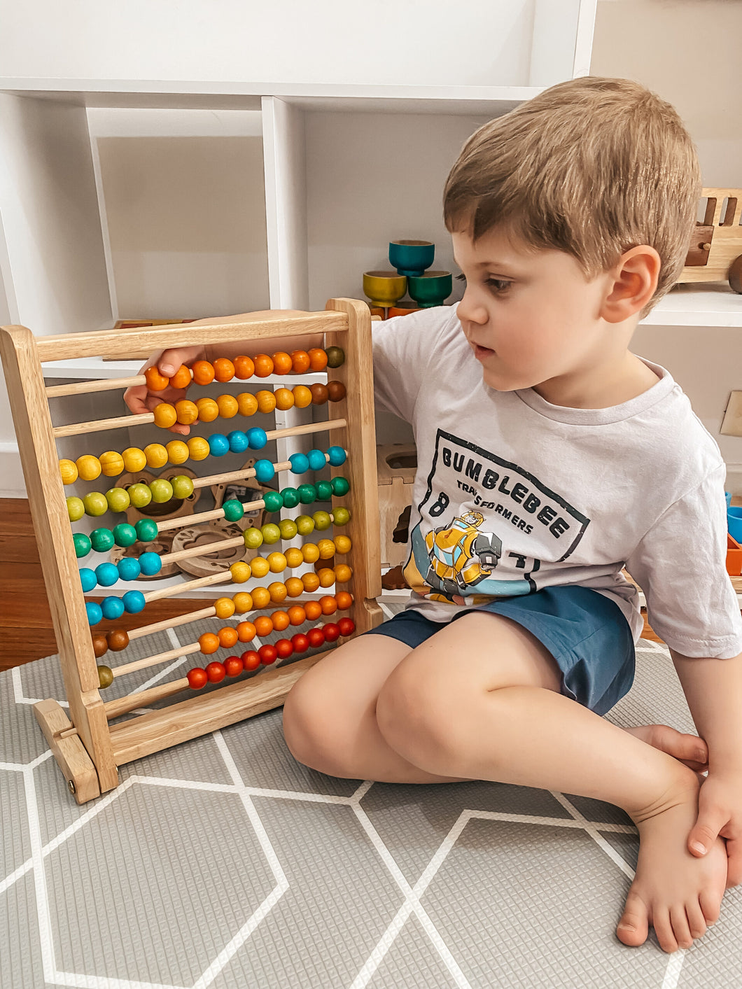 Bead counting abacus